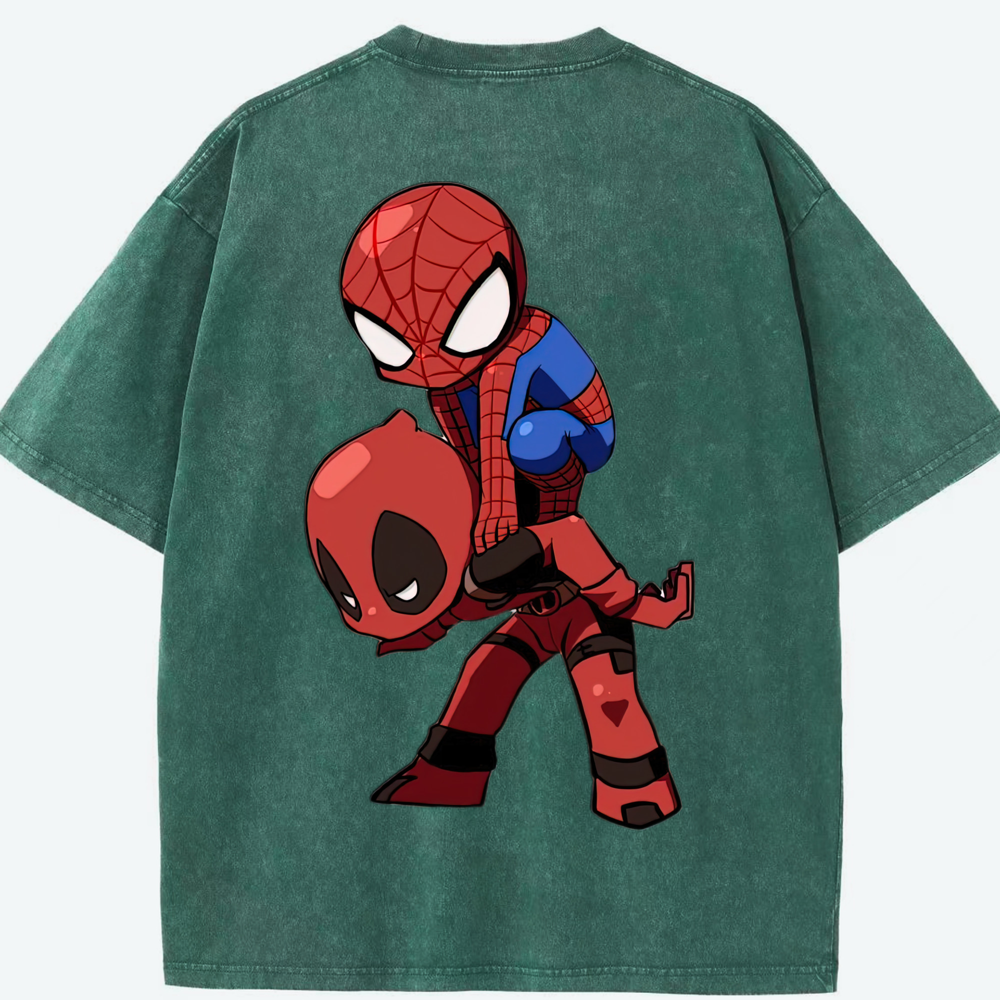 （画像用） Deadpool デッドプール 綿100% ヴィンテージ風 半袖Tシャツ（背面プリント）
